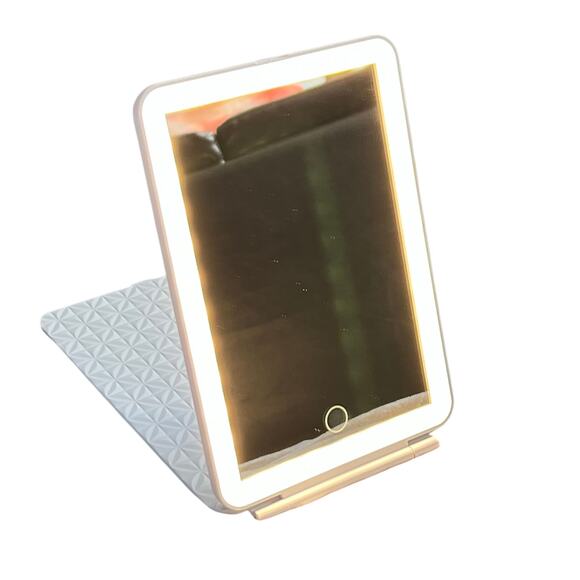 Impressions Vanity Fleur Touch Pad Mini Tri-Tone LED Makeup Mirror White - Picture 1 of 10